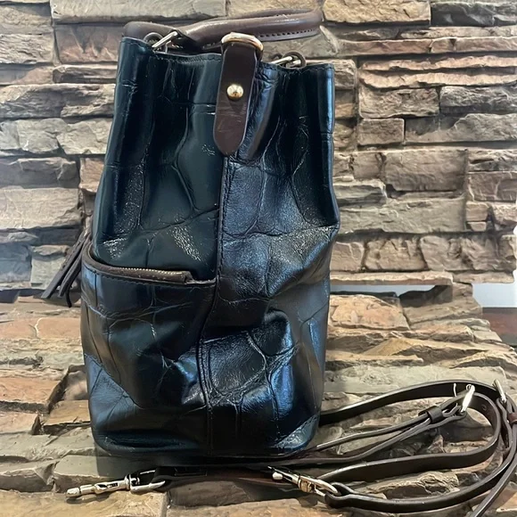 Dooney & Bourke  Embossed Croco Satchel Shopper Shoulder Bag - Picture 6 of 15